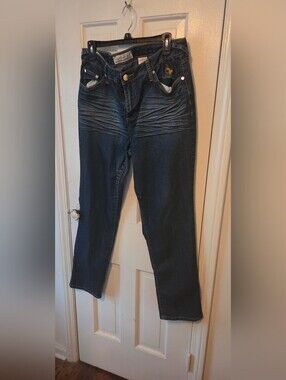 Baby Phat Dark Blue Women’s Jeans with Whisker Detailing Size 18